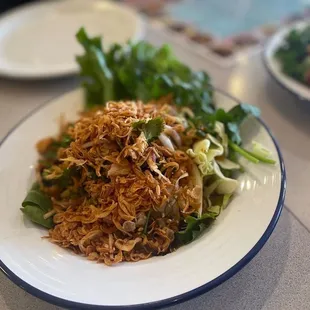a plate of food on a table