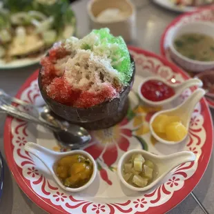 a plate of food on a table