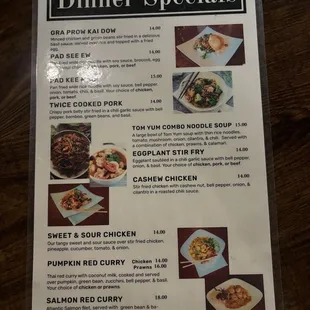 Dinner specials