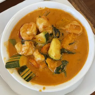 D80. Pumpkin Red Curry with shrimp