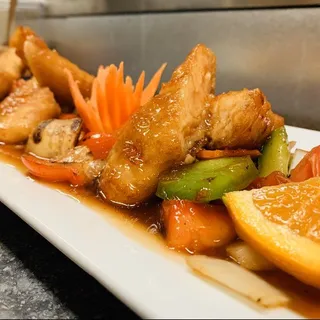 100. Three Flavors Halibut Special