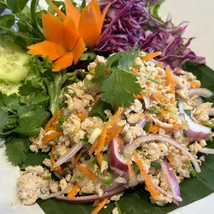 Ground chicken Larb Salad