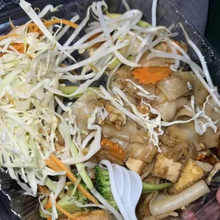 Pad see ew with tofu $15