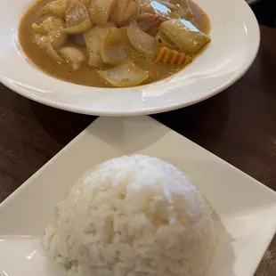 Matsaman with rice
