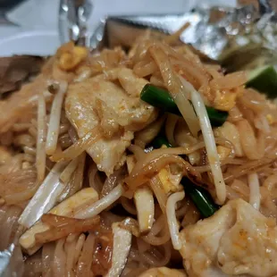 Chicken Pad Thai,Looking at who is smiling at you. Great deal Going on,Buy one get one free, Good looking food taste Yummy,