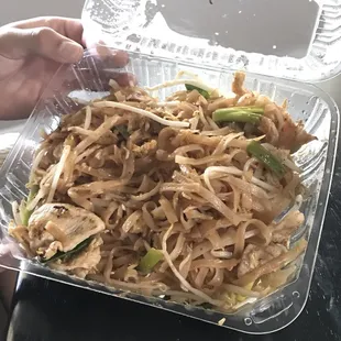 Chicken Pad Thai take out today. Medium was not spicy at all while two days ago it was pretty spicy. So I wonder about consistency.