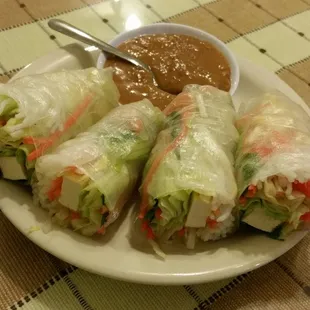 Yummy salad rolls