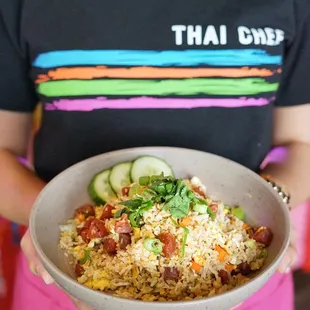 Shophouse Fried Rice with Chinese sausage