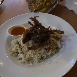 Soft shell crab rice