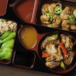 A sampling of items from  Thai Chi Express at Tutu&apos;s Food Court.