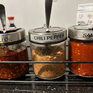 Sauces on table