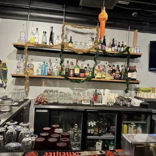 the bar