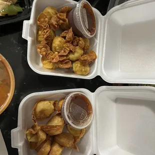 A2 Siam Golden Bag (8 piece) and A4 Fried Shrimp Wonton Bites (8 piece)