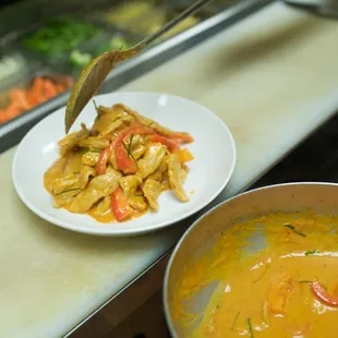 Thai traditional panang curry pork