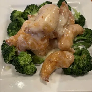 Coconut shrimp. Very good and soft not overly cooked breading.