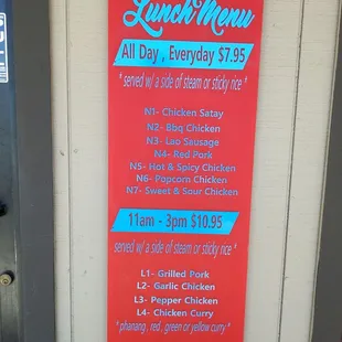 Outdoor menu 6/14/21