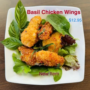 Party Chicken Wings with Special Thai Basil Sauce