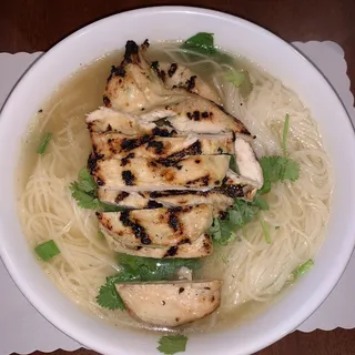 Rice Noodle Soup with Thai Teriyaki Chicken