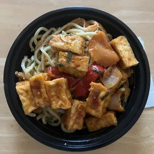 Garlic Noodles with Tamarind Fish