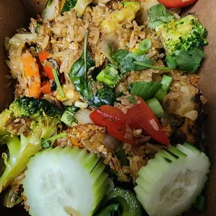 Kao Pad Spicy Basil Fried Rice. Tasty!