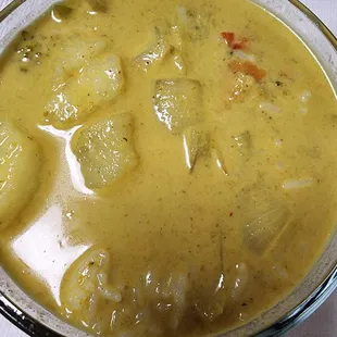 Yellow curry (no meat or tofu)