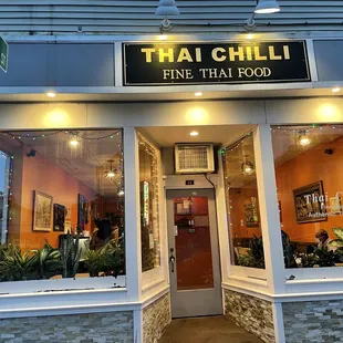 the front of the restaurant