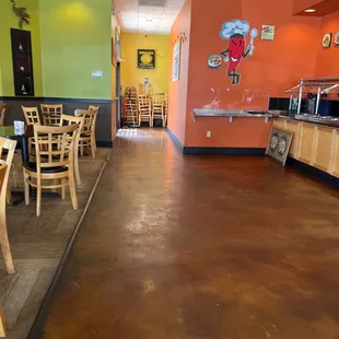 Inside restaurant