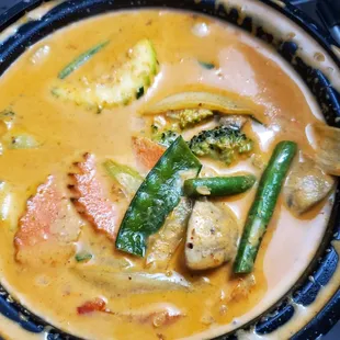 Tom Kha with veggies