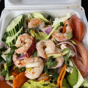 Spicy shrimp salad