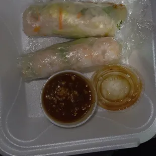Summer rolls very filling &amp; plump