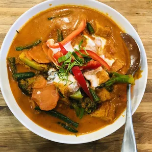 Panang Curry with Tofu (added broccoli)