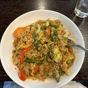 Spicy fried rice with extra veggies
