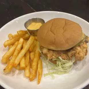 Chicken Sandwich &amp; Tom Yum Fries