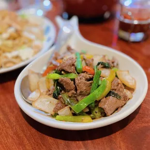 Basil with beef