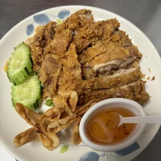 Fried Chicken over fried rice