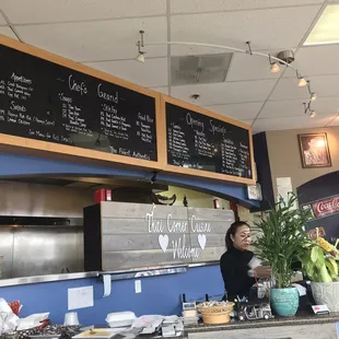 The inside of the restaurant