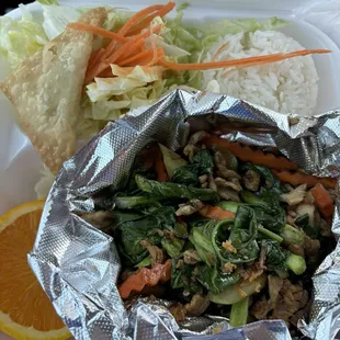 Chinese broccoli with chicken lunch special
