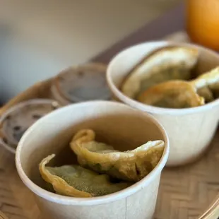 Well-made and very flavorful vegetable dumplings