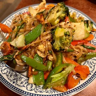 Drunken Noodles with Pad Thai noodles!