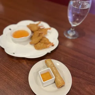Fried shrimp &amp; spring roll