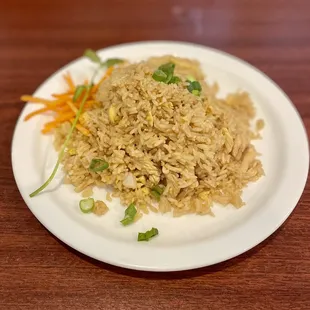 a plate of fried rice