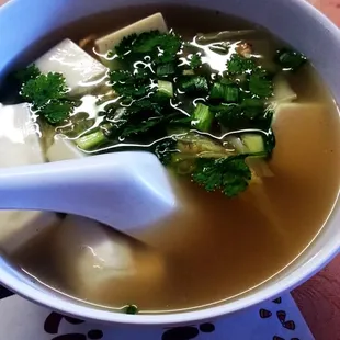 Tofu soup. Light &amp; tasty broth.