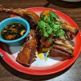 Half crispy duck