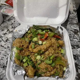 chili mint fish fried rice