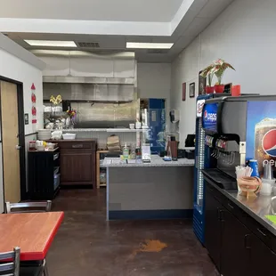 the kitchen