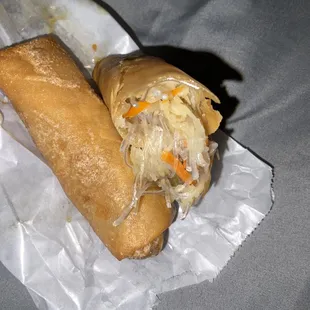 Inside spring rolls