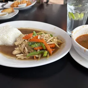 Ginger Chicken and Tom Yum Soup