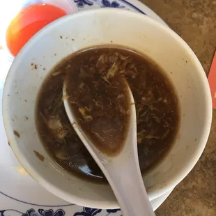 Sweet and sour soup that comes with the lunch entree