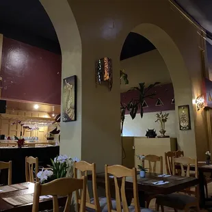 The interior and bar area