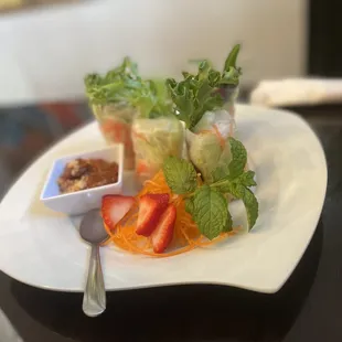  plate of food on a table